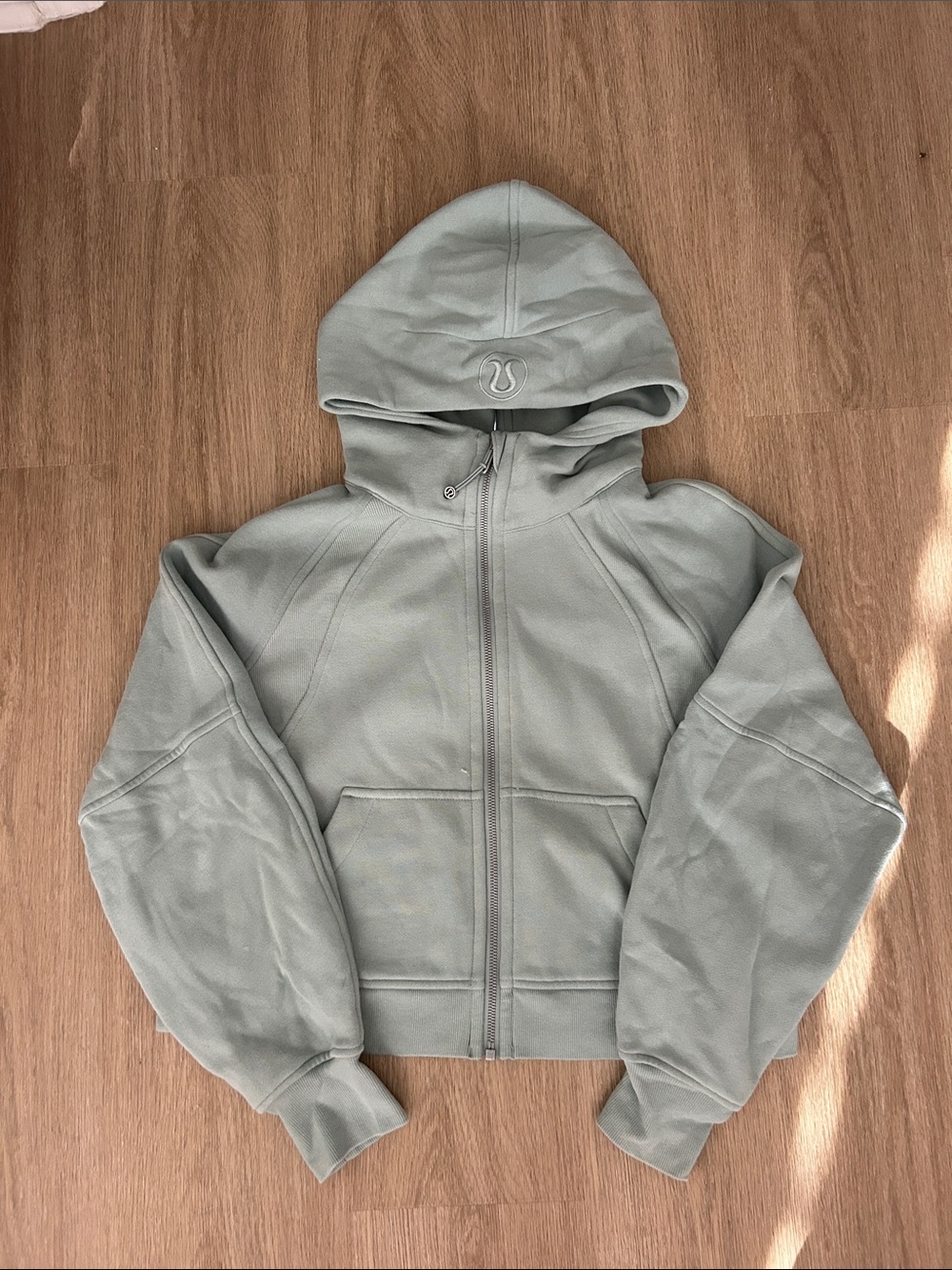 Tan Hooded Sweatshirt with Front Pocket